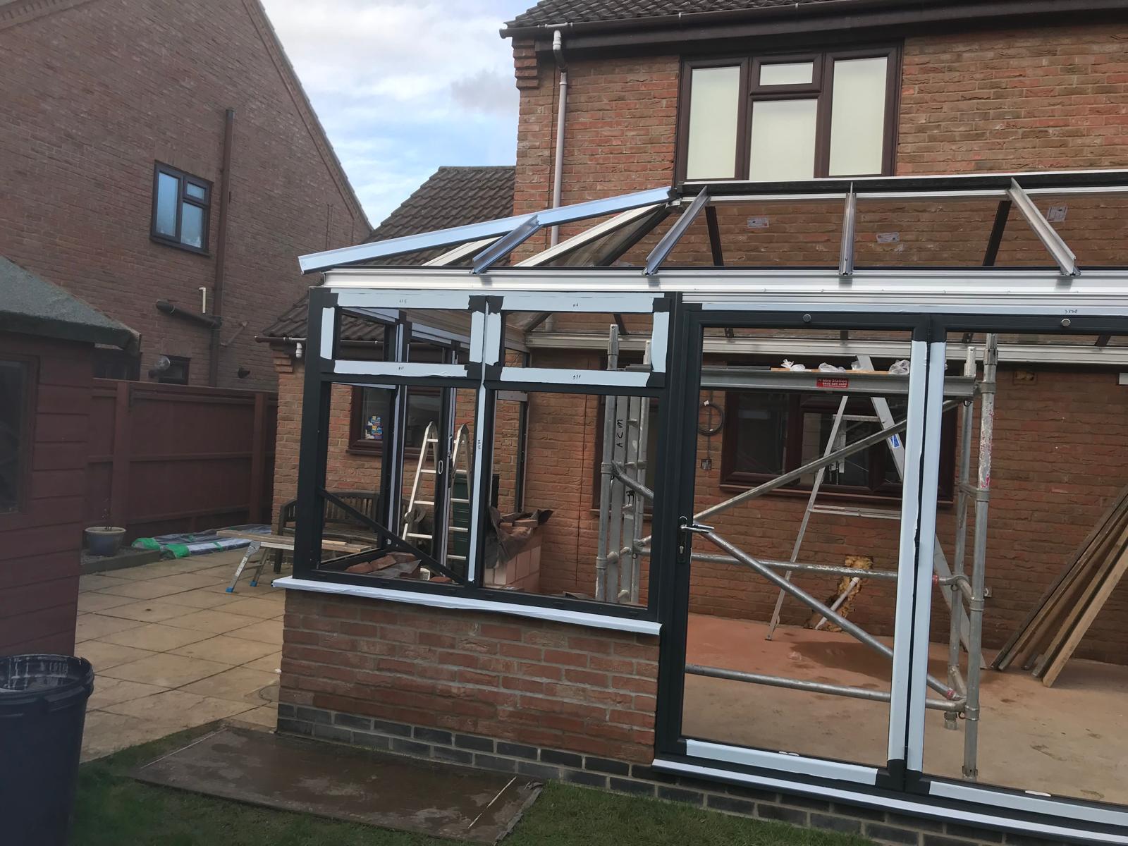 Mid-build with internal scaffold